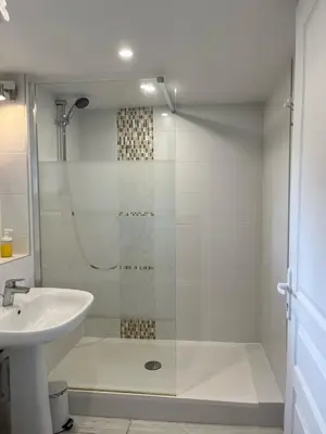 Salle de bains dans l'établissement La petite campagne