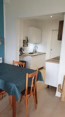 Cuisine ou kitchenette dans l'établissement Rez de jardin vue mer Costa Bella
