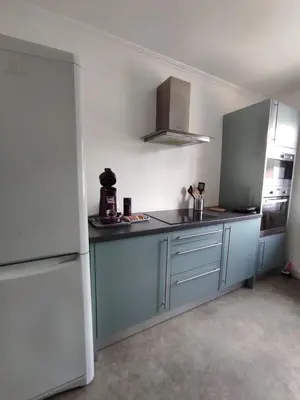 Cuisine ou kitchenette dans l'établissement Appartement charmant à Vernon tout près de Giverny