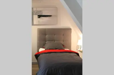 Un ou plusieurs lits dans un hébergement de l'établissement L Euphorie - Maison de ville de caractère 7 minutes de la mer - Le Treport - Mers les Bains