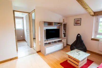 Télévision ou salle de divertissement dans l'établissement Gîte Plume et Potiron