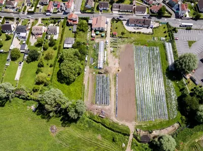 Vue panoramique sur l'établissement Gîte Plume et Potiron