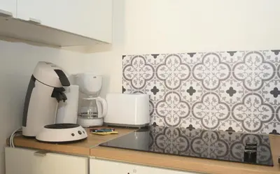 Cuisine ou kitchenette dans l'établissement LOU La Chaloupe