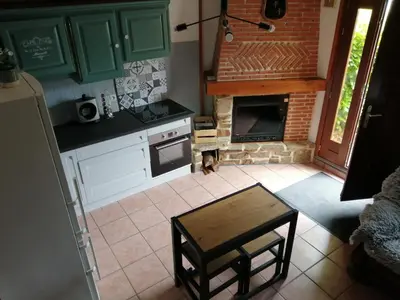 Cuisine ou kitchenette dans l'établissement Escapade Normande