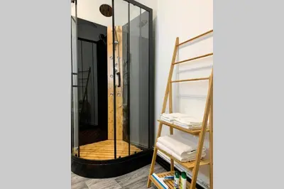 Salle de bains dans l'établissement Nid douillet à 5 minutes des plages