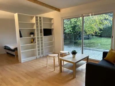 Coin salon dans l'établissement Paris Camping Ile du Roi