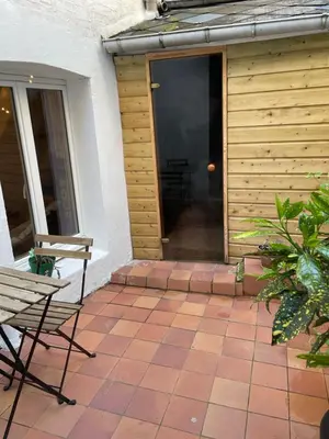 Terrasse ou espace extérieur de l'établissement Les Templiers - maison avec cour à 20 m du port - Le Tréport