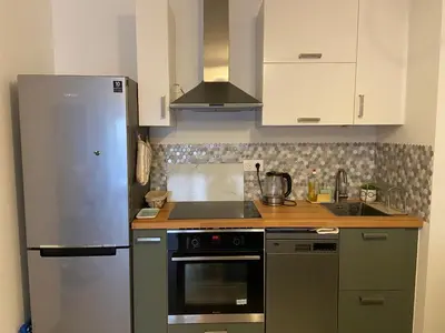 Cuisine ou kitchenette dans l'établissement Nouveau F2 au calme proche Paris