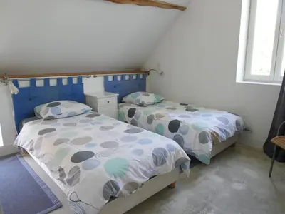 Un ou plusieurs lits dans un hébergement de l'établissement Gîtes de la Grande Ferme