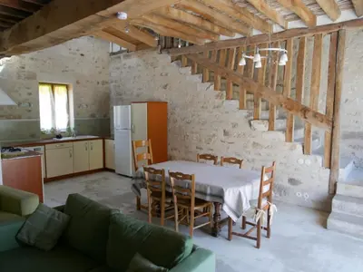 Coin salon dans l'établissement Gîtes de la Grande Ferme