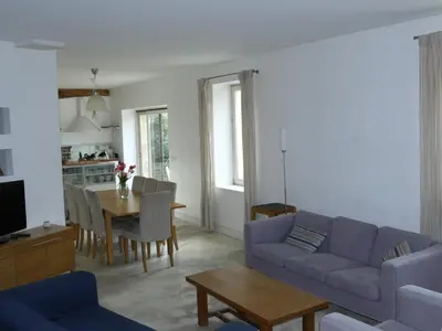 Coin salon dans l'établissement Gîtes de la Grande Ferme