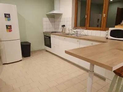 Cuisine ou kitchenette dans l'établissement L'atelier Normand