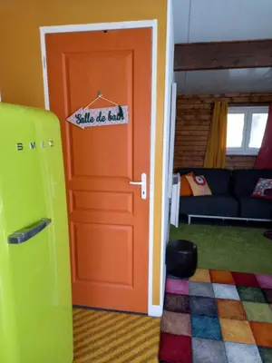 Un ou plusieurs lits dans un hébergement de l'établissement Bungalow la Bohémienne