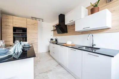 Cuisine ou kitchenette dans l'établissement L'Impressionniste