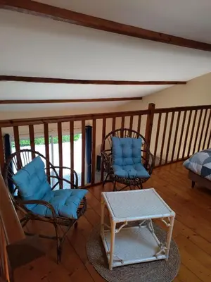 Coin salon dans l'établissement Gîte berneval le grand