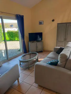 Télévision ou salle de divertissement dans l'établissement Gîte berneval le grand