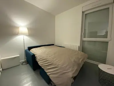Un ou plusieurs lits dans un hébergement de l'établissement Casamara 2 studio au coeur du parc de la Hotoie