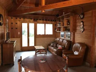 Coin salon dans l'établissement Le chalet