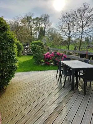 Jardin de l'établissement Les Gîtes du Château de Maltot