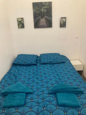 Un ou plusieurs lits dans un hébergement de l'établissement Le mini cosy