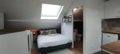 Un ou plusieurs lits dans un hébergement de l'établissement Grand LOFT à Poissy