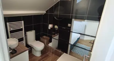 Salle de bains dans l'établissement Grand LOFT à Poissy