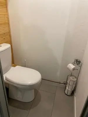 Salle de bains dans l'établissement Ferme des p’tits loups