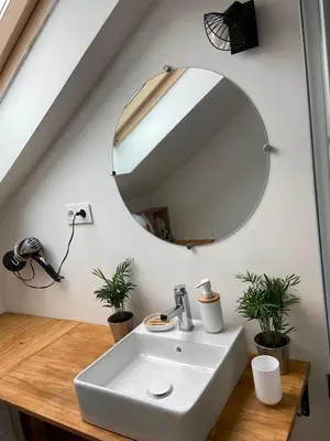 Salle de bains dans l'établissement Ferme des p’tits loups