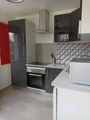Cuisine ou kitchenette dans l'établissement Gite Haute Epine 
