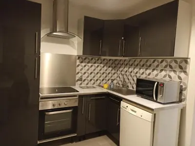 Cuisine ou kitchenette dans l'établissement Gite Haute Epine 