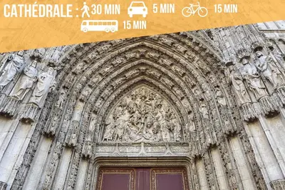 Plan de l'établissement Rouen : Vue panoramique sur la seine avec parking