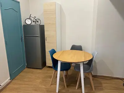 Cuisine ou kitchenette dans l'établissement Gite du Port