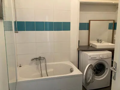 Salle de bains dans l'établissement Le petit dieppois