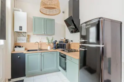 Cuisine ou kitchenette dans l'établissement Coral Sunset