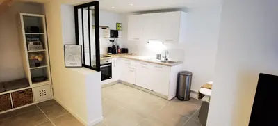 Cuisine ou kitchenette dans l'établissement Le Palm ✧ Duplex centre historique Rouen