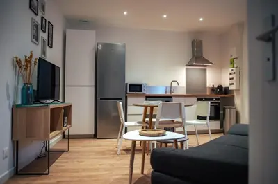 Cuisine ou kitchenette dans l'établissement Vernon, Le Pacia