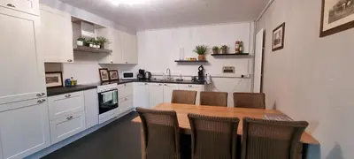 Cuisine ou kitchenette dans l'établissement Gite Haras du Bois de Formerie
