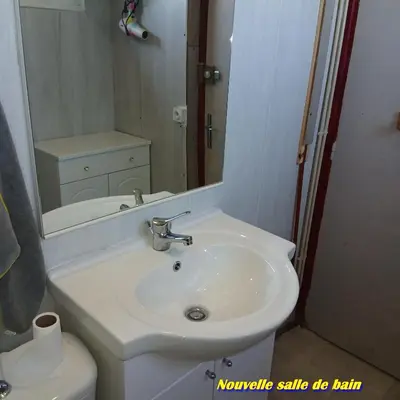 Salle de bains dans l'établissement Cœur de Caux