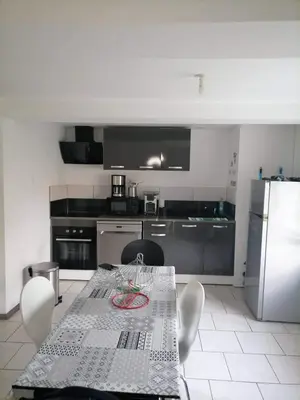 Cuisine ou kitchenette dans l'établissement Le pied à terre