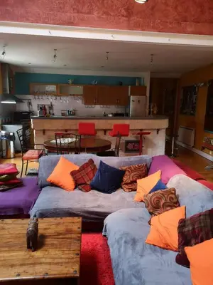 Cuisine ou kitchenette dans l'établissement GITE CHAUVRY 5 lits, non adapté aux PMR