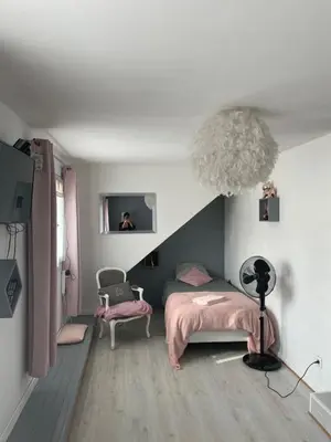Un ou plusieurs lits dans un hébergement de l'établissement Chambre celia lits séparés