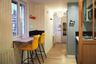 Cuisine ou kitchenette dans l'établissement Studio Evasion