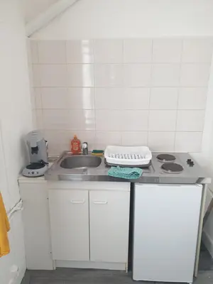 Cuisine ou kitchenette dans l'établissement Studio tino