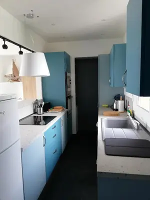 Cuisine ou kitchenette dans l'établissement Au Bigorneau Langoureux