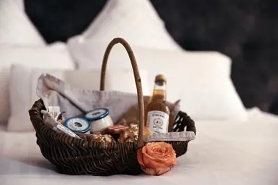 Un ou plusieurs lits dans un hébergement de l'établissement Vanadis, Suites d'exceptions & spa - LE BALNEO