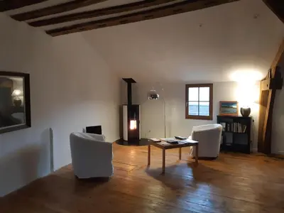 Coin salon dans l'établissement Le refuge d'Athéna
