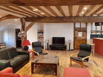 Coin salon dans l'établissement Le refuge d'Athéna