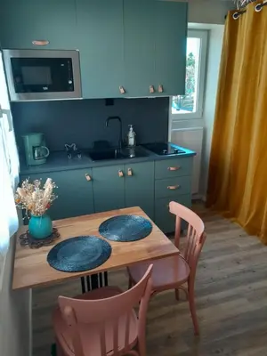 Cuisine ou kitchenette dans l'établissement Gite de la Reine Blanche