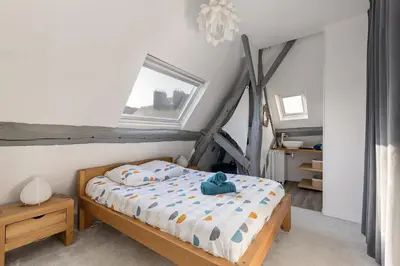 Un ou plusieurs lits dans un hébergement de l'établissement La Goélette - Entre Port & Plage - Cosy