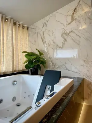 Salle de bains dans l'établissement La Croisée des Sens